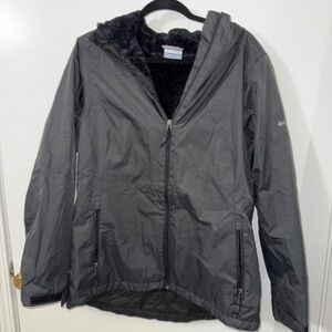 Fleece-Lined Columbia Rain Jacket